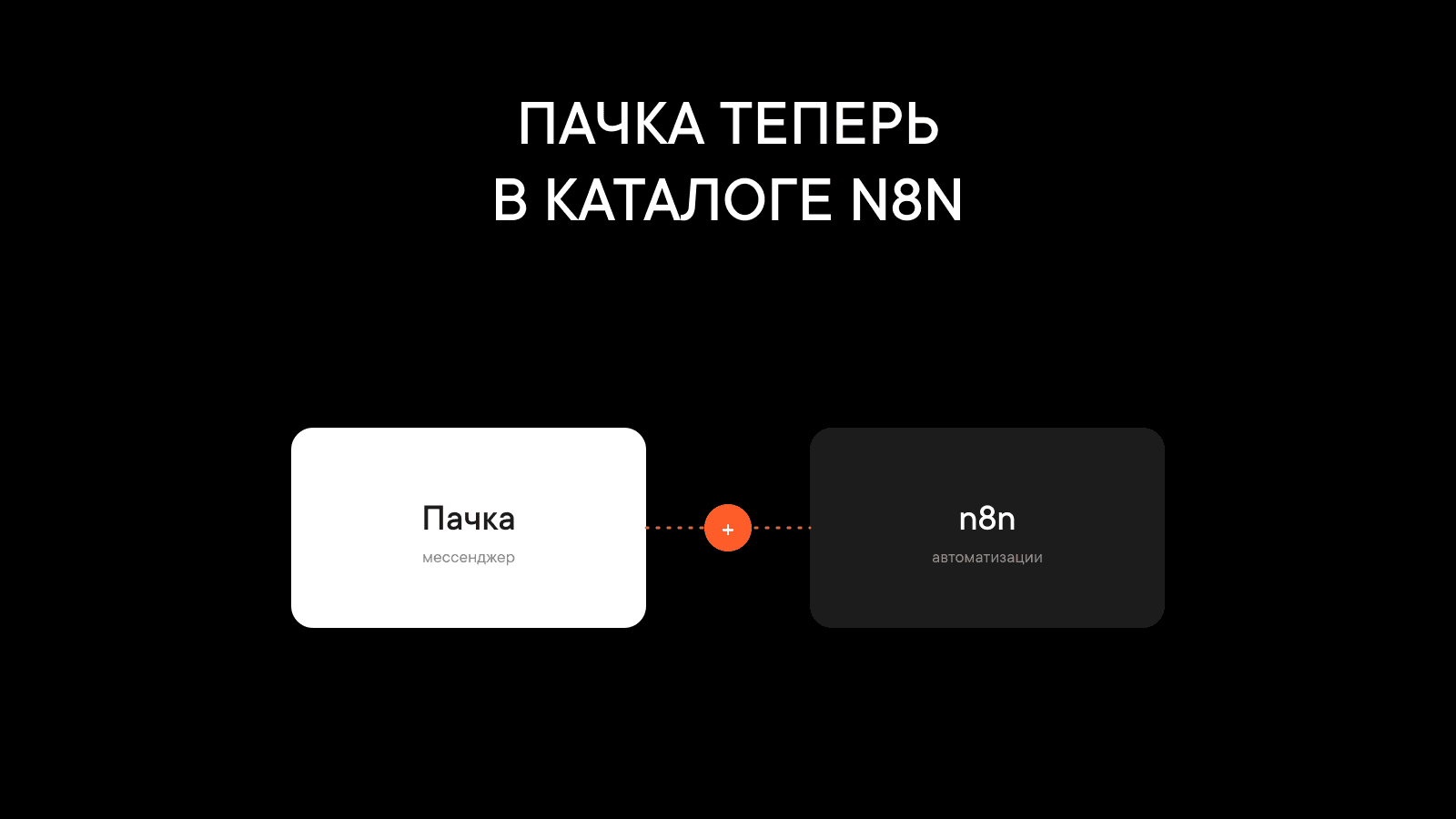 Пачка стала первым российским мессенджером в официальном каталоге n8n