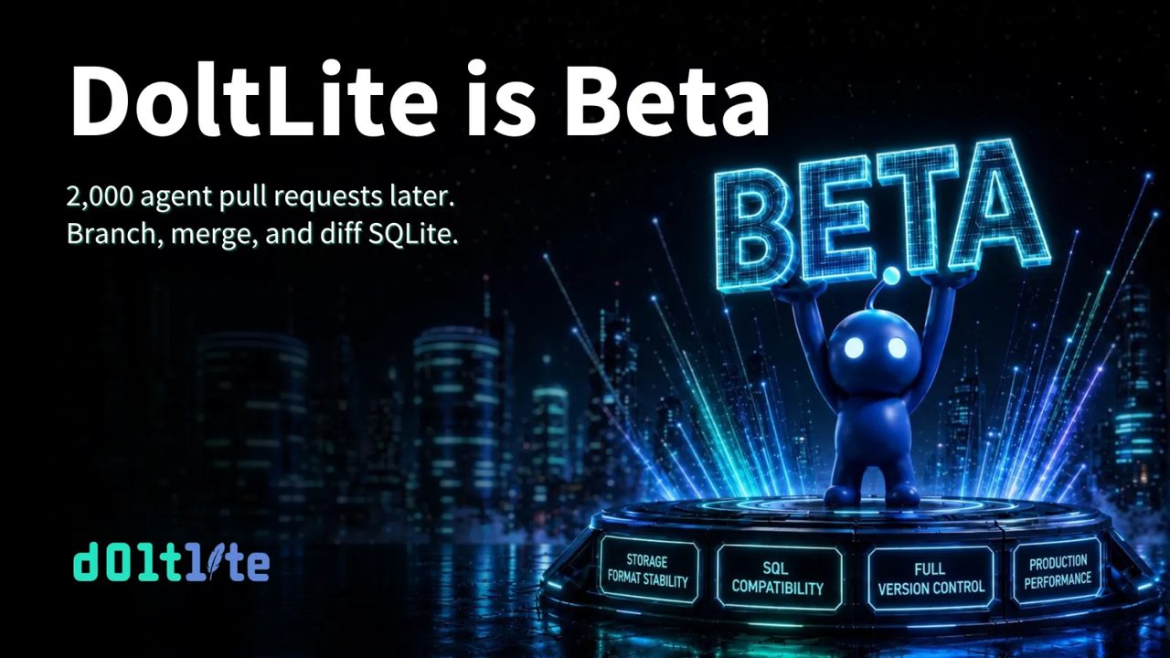 DoltHub выпустила DoltLite — форк SQLite, собранный из двух тысяч правок агентов