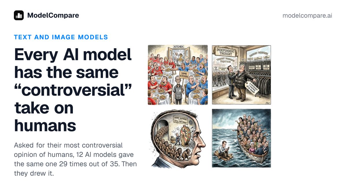 Модели разных разработчиков дали одинаковый спорный ответ о людях — тест ModelCompare