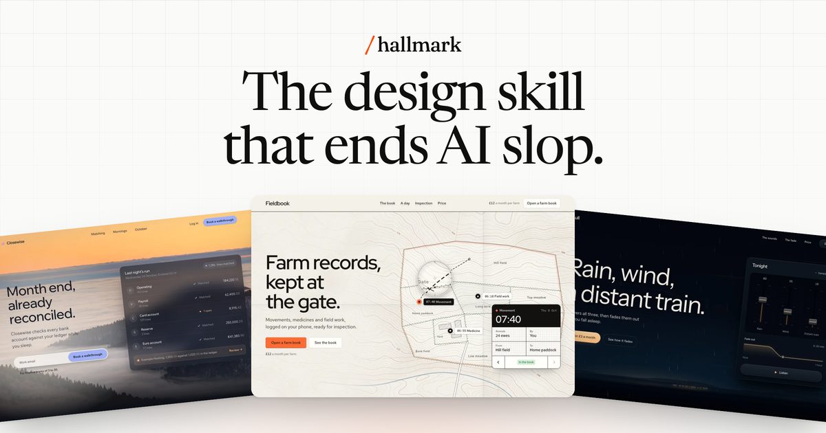 Разработчик выложил hallmark — набор инструкций против шаблонного дизайна агентов