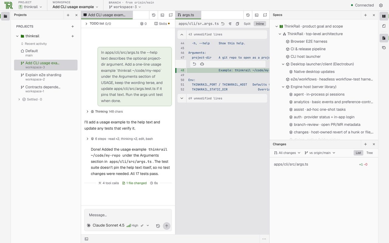 JetBrains открыла Thinkrail — отдельный редактор для работы с моделью