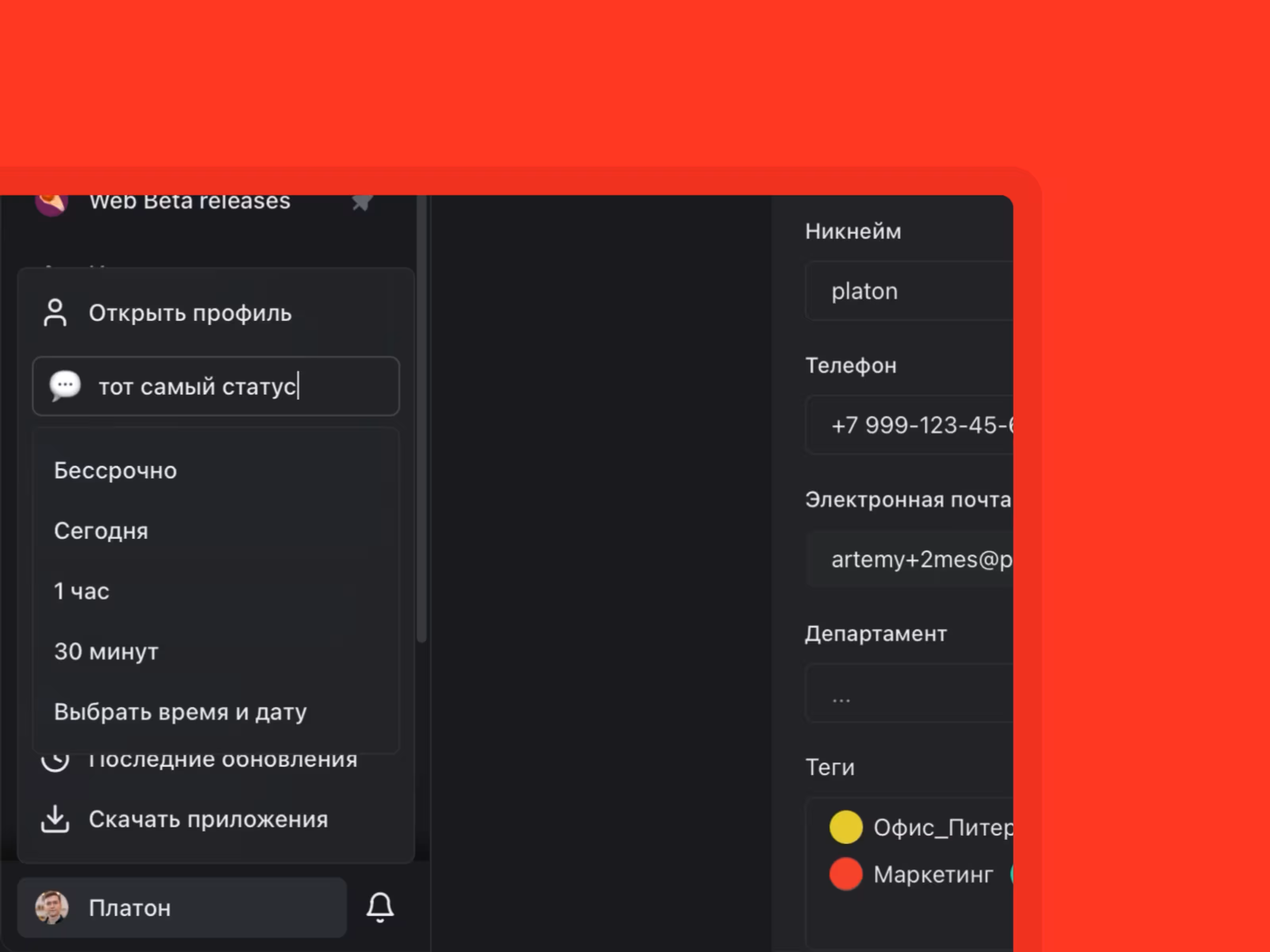 Кастомные статусы